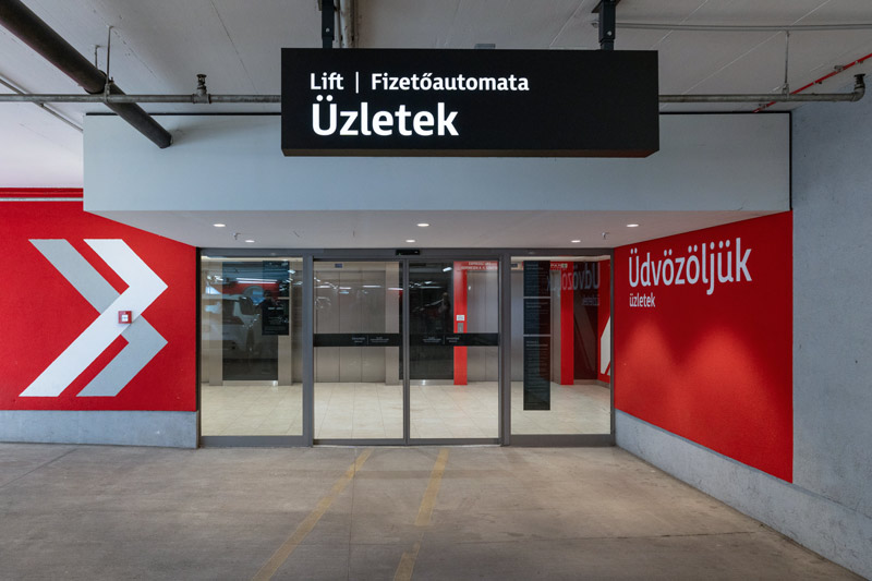 Árkád bevásárlóközpont automatikus tolóajtók